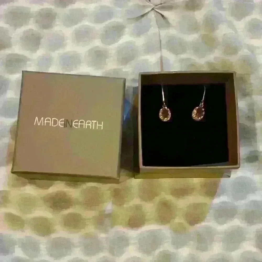 NWT MADE IN EARTH CITRON EARRINGS - Picture 1 of 3